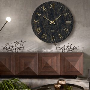 clock wall portofino riflessi noir desir