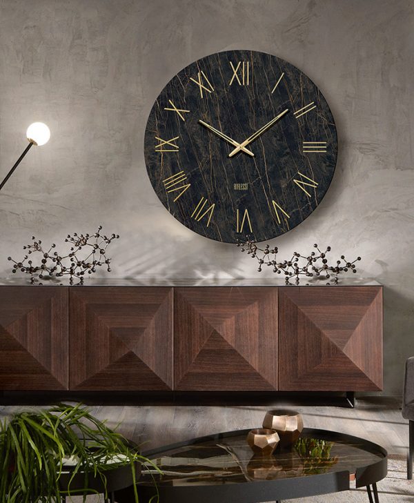 clock wall portofino riflessi noir desir